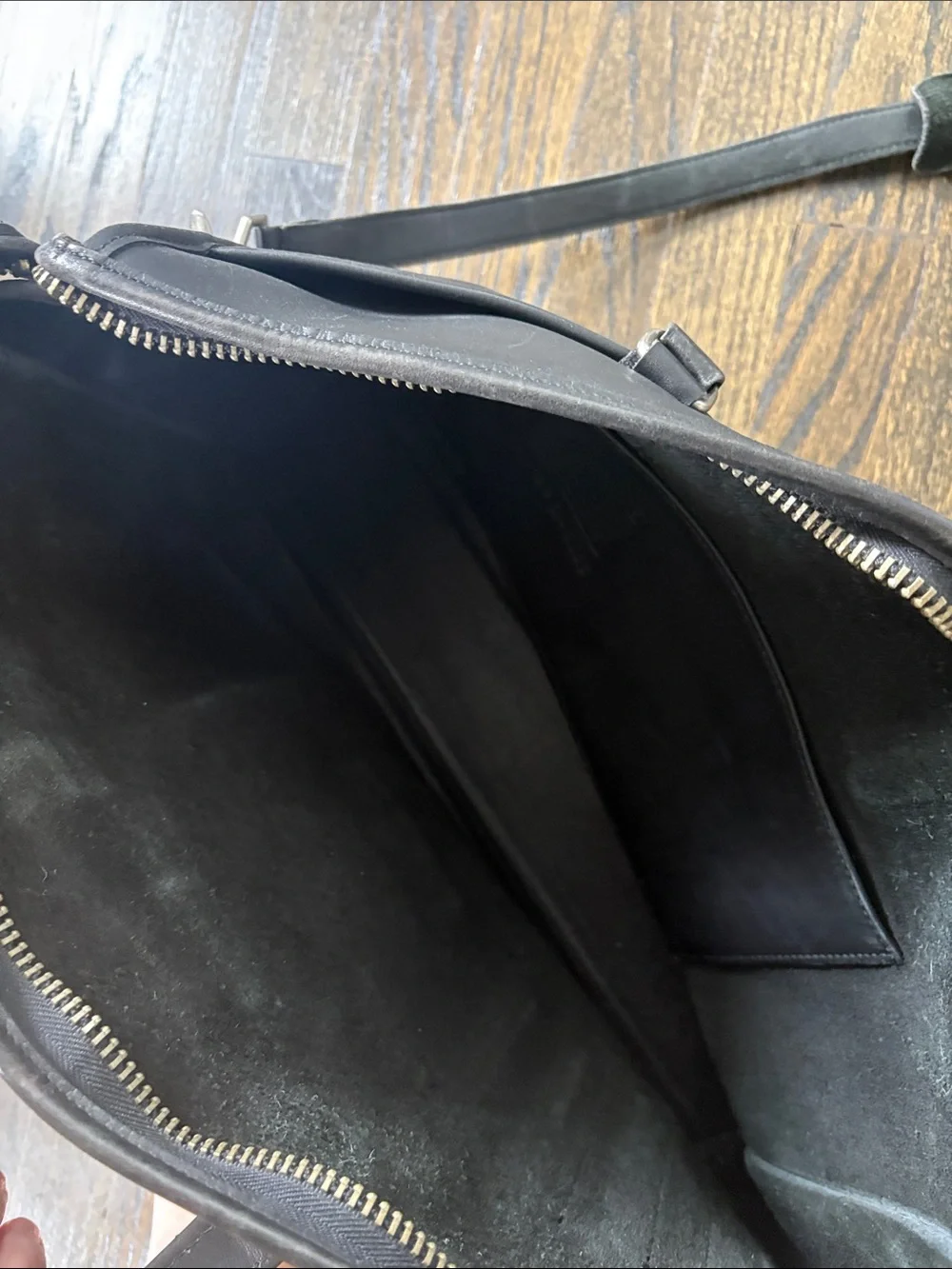 Classic Black Leather Briefcase with Shoulder Strap by COACH